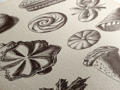 Cute Christmas Cookies Canvas Print - Framed Canvas - Minimalist Christmas Art - Boho Christmas Art - Rustic Christmas Art