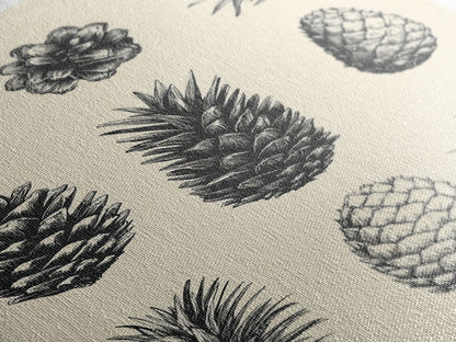 Christmas Pine Cones Canvas Print - Framed Canvas - Minimalist Christmas Art - Boho Christmas Art - Rustic Christmas Art - Pinecone Painting