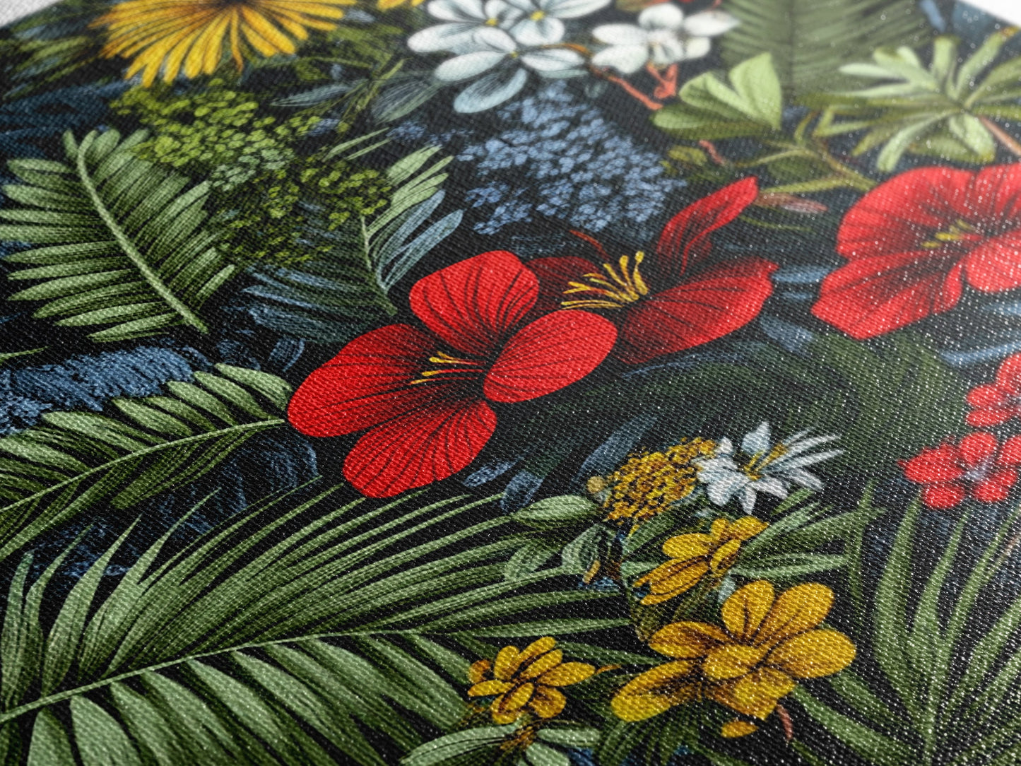 Jungle Painting Canvas Print, Mid-Century Modern Wall Art, Retro Home Decor, Wood Framed Canvas, Home Decor, Office Decor Gift Idea