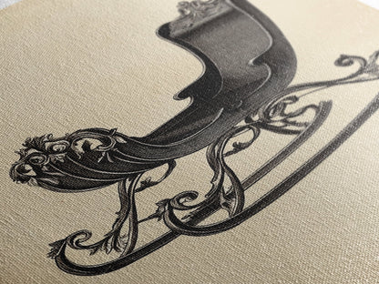 Christmas Sleigh Canvas Print - Framed Canvas - Minimalist Christmas Art - Boho Christmas Art - Rustic Christmas Art