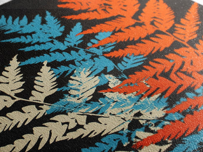 Fern Leaves Abstract Art Print, Retro MCM Style Home Decor, Mid Cenury Modern Abstract Wall Art, Fern Leaves Painting