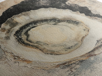 Oyster Painting Print Coastal Watercolor Wall Art Sea Shell Print Minimalist Poster Oyster Shell Painting Oyster Shell Art