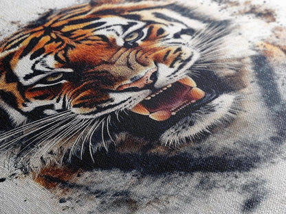 Tiger Canvas Print - Animal Canvas Art - Animal Canvas Art - Man Cave Art - Tiger Portrait - Tiger Painting - Man Cave Decoration - Gift For Him