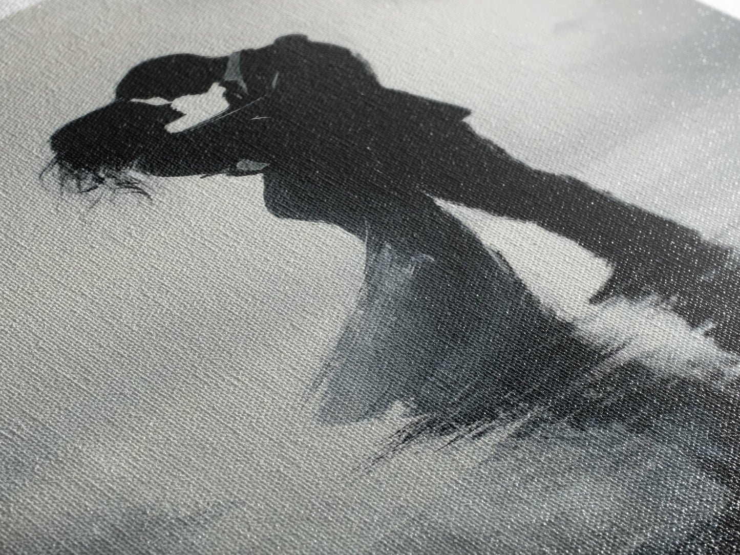 Oil Painting Print Of a Couple Dancing, Wood Framed Wall Art, Wedding Gift Idea, Wedding Decoration, Couple Dancing Art, Couple Painting