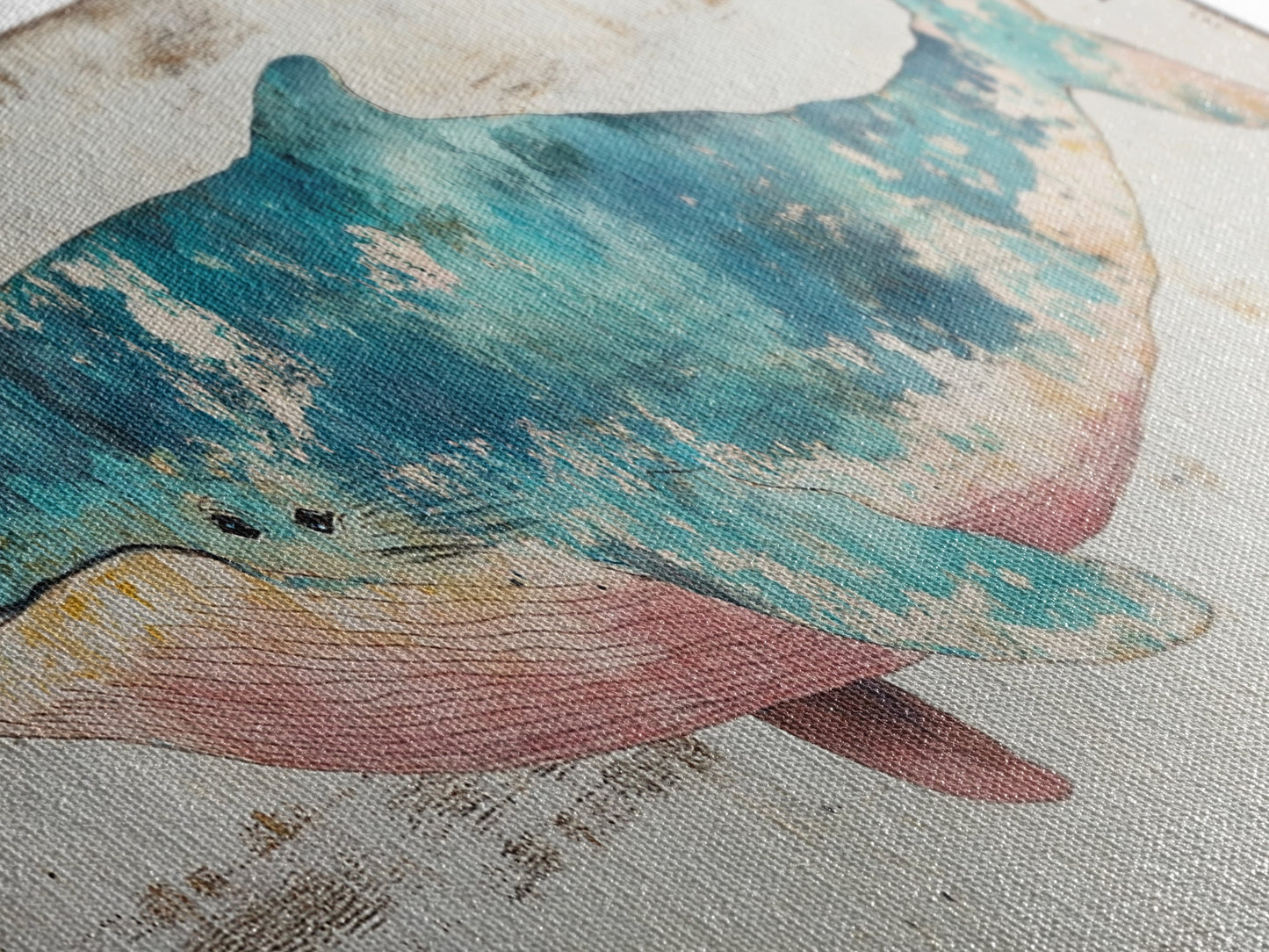 Humpback Whale Panoramic Wall Art Canvas Print - Wood Framed Canvas - Nautical Decor - Ready To Hang, Whale Art, Whale Fine Art