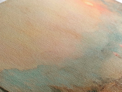 Moody Floral Landscape Painting Print, Panoramic Wall Art, Moody Artwork, Moody Landscape, Moody Wallpaper Wall Art, Moody Art Print