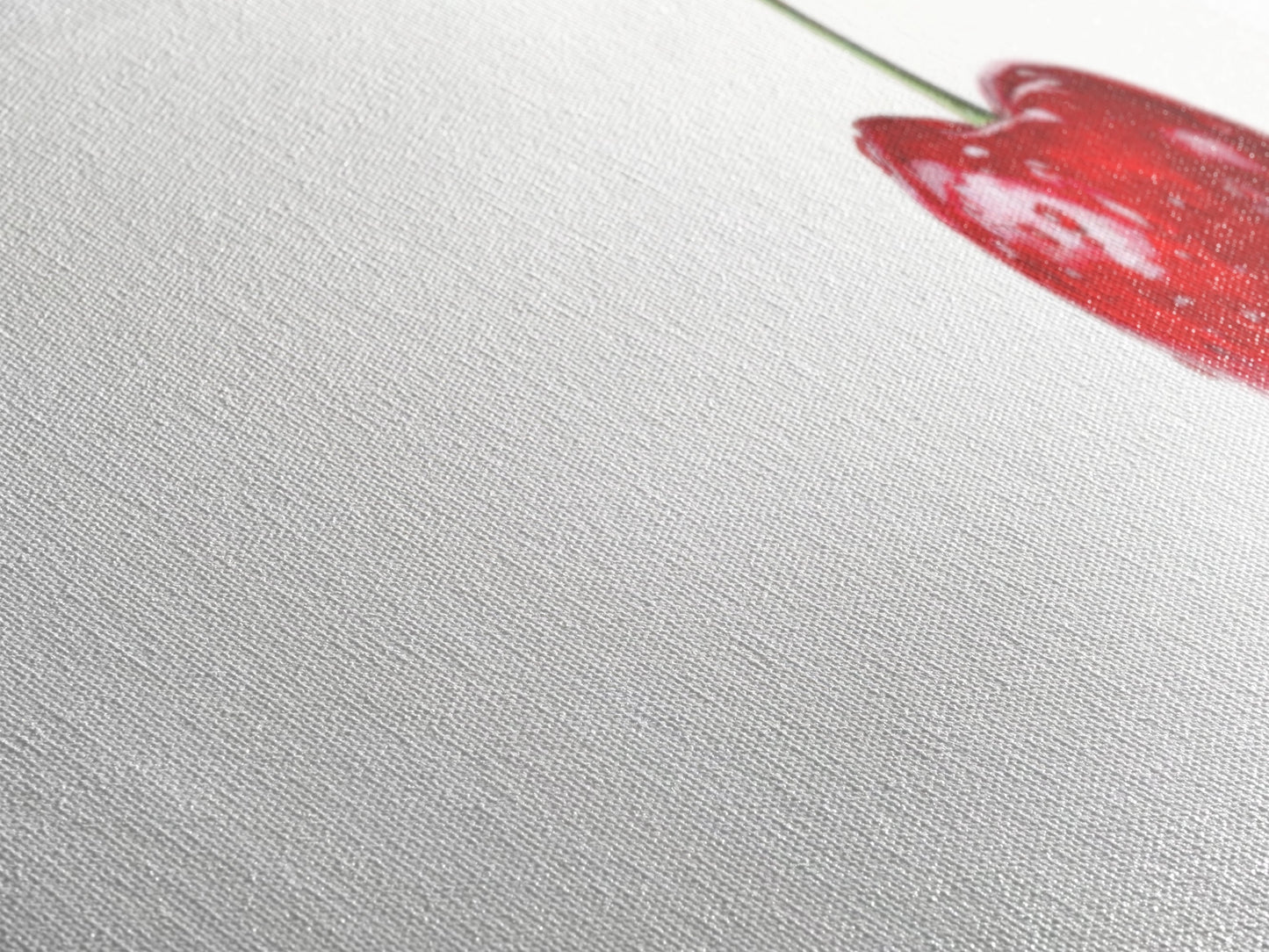 Cherry Painting Print, Panoramic Decor, Cherry Wall Art, Original Cherry Painting Wall Art For Kitchen, Extra Wide Horizontal Art, Cherry Decor