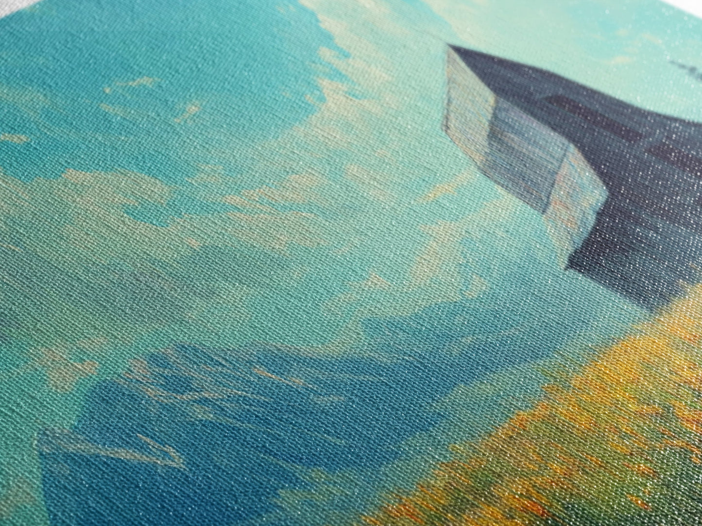 Old Barn In The Spring, Framed Canvas Print, Rustic Farmhouse Decor, Modern Farmhouse, Barn in Field of Wild Flowers, Farm House Art