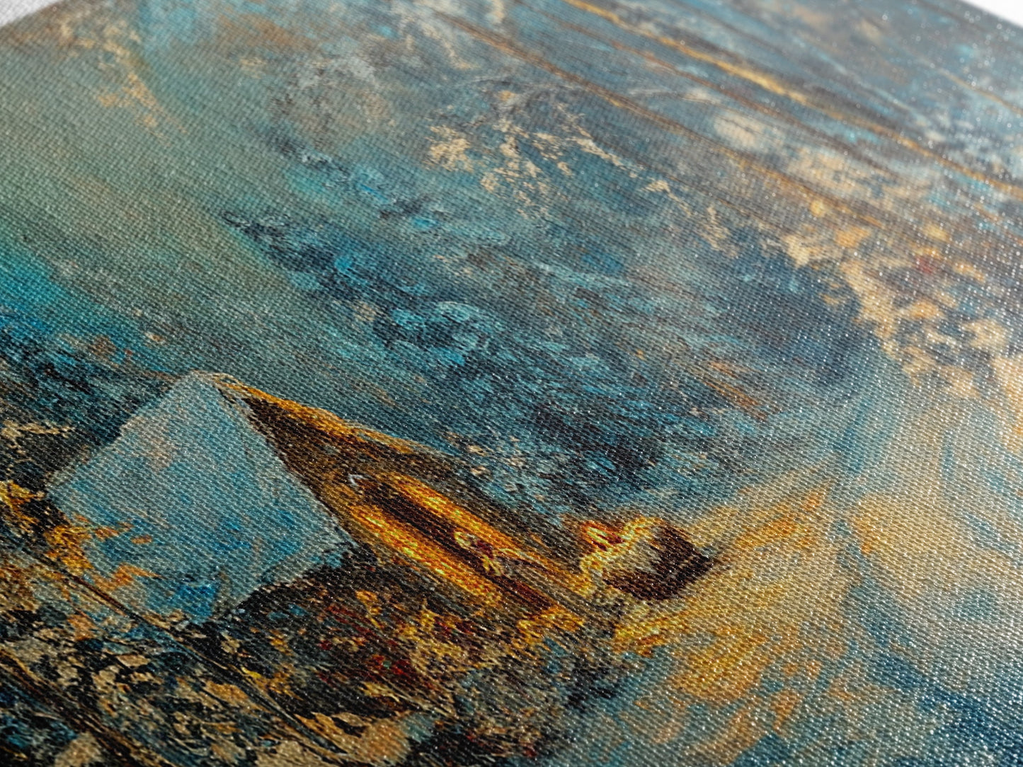 Above Mantle Christmas Wall Art, Framed Canvas Print, Cabin Art, Wall Art For Cabin, Winter Landscape Painting, Winter Themed Home Decor