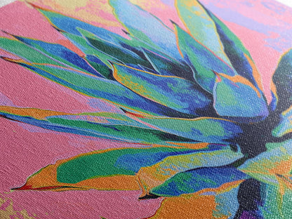 Blue Agave Wall Art Framed Canvas Print | Mexicano Art | Pueblo Style Southwestern Art | Arizona Art | Mexicano Wall Art | Agave Painting