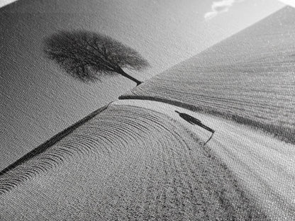 Black and White Photography Style Print - Framed Canvas Print - Subdued Home Decor - Ready to Hang Wall Art - Centerpiece Wall Art