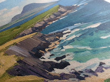 Abstract Ireland Landscape Painting Print | Cliffs of Moher | Ready To Hang | Framed or Unframed Landscape Painting | Original Wall Art