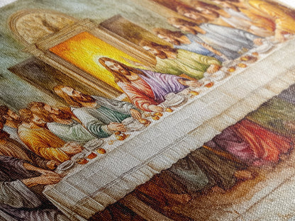 The Last Supper Reimagined - Framed Canvas Print - Christian Wall Art - Christian Decor - Jesus Painting - Jesus Art