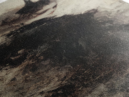 Framed Canvas Print of Dark Angels Wall Art with Gothic Aesthetic, Moody Art, Ozymandias Art, Unique Gift Idea, Long Narrow Wall Art, Tall Skinny Art