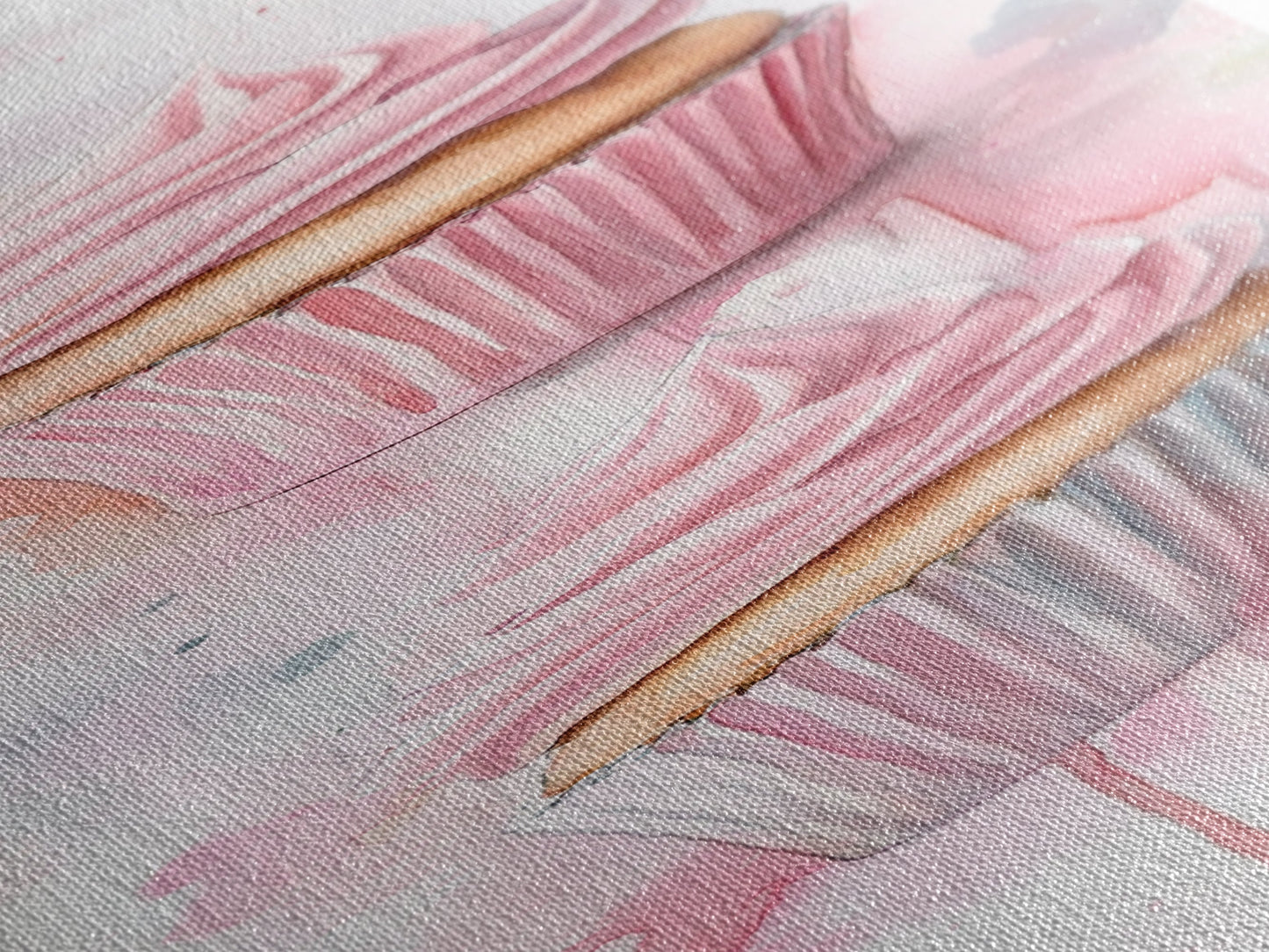 Cupcake Watercolor Canvas Print Food Review Kitchen Art Whimsical Art Rustic Decor Light Pink Wall Art Vertical Gift Idea Above Sofa