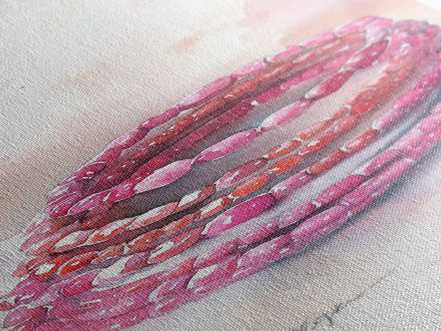 Gemstone Stack Canvas Print Whimsical Watercolor Art Pink Crystal Wall Art Bedroom Decor Gem Lover Unique Living Room Art