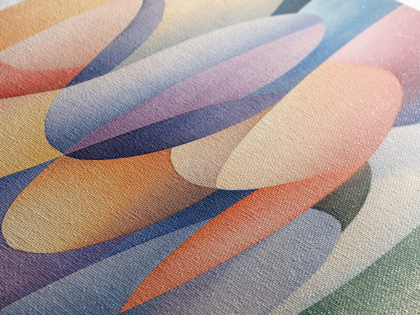 Bright Abstract Swirls Framed Canvas Print Colorful Geometric Wall Art Minimalist Boho Art Vertical Home Accent Gift Idea