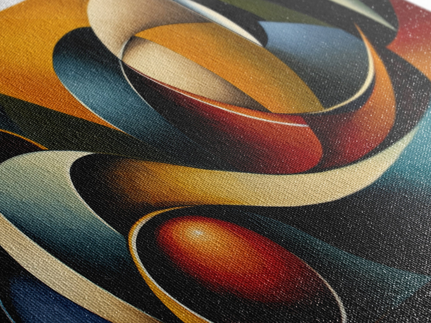 Dynamic Wave Art Canvas Print Coastal Abstract Ocean-Inspired Nautical Wall Art Horizontal Decor Above Couch Living Room Coastal Decor