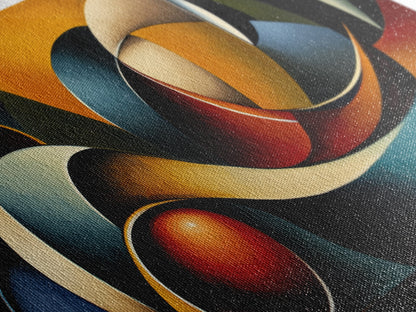 Dynamic Wave Art Canvas Print Coastal Abstract Ocean-Inspired Nautical Wall Art Horizontal Decor Above Couch Living Room Coastal Decor