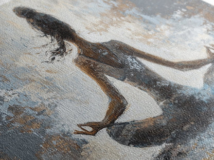 Yoga Pose Canvas Print Zen Abstract Meditation Wall Art Neutral Living Room Modern Therapy Art Gift Idea Unique Minimalist Decor