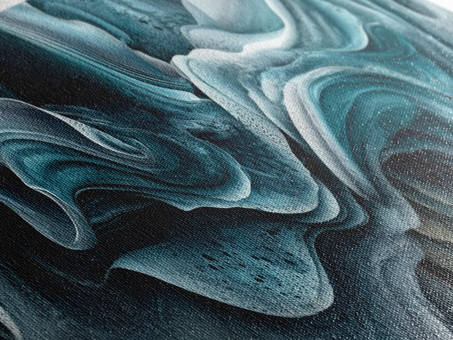 Blue Textured Wave Art Framed Canvas Print, Geometric Wall Art, Abstract Coastal Art, Sage Green Wall Art, Bedroom Art, Vertical Wall Art