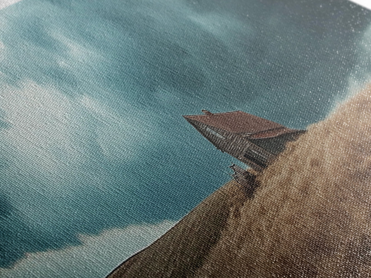 Rustic Barn Framed Canvas Print Smoky Mountain Art Autumn Farmhouse Wall Art Rustic Landscape Painting Guest Room Artwork Decor