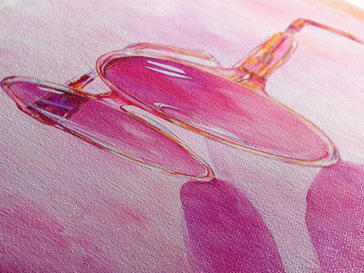 Retro Sunglasses Pink Wall Art Framed Canvas Print Light Pink Horizontal Wall Art Rustic Decor Fashion Illustration Art