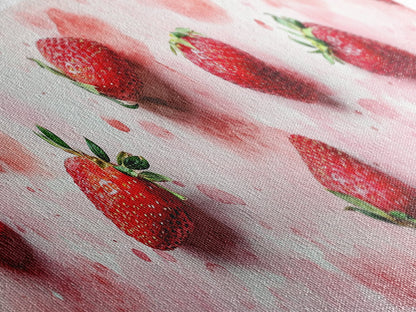 Strawberry Fruit Kitchen Art Framed Canvas Print Rustic Decor Horizontal Wall Art Living Room Art Whimsical Botanical Prints