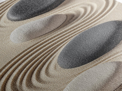 Black White Zen Stones Canvas Print Minimalist Zen Wall Art Wabi Sabi Artwork Rustic Zen Decor Living Room Art Bedroom Artwork