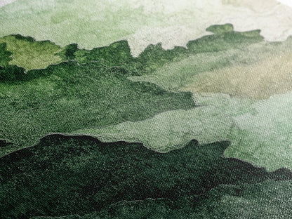 Textured Green Framed Canvas Print, Sage Green Wall Art, Modern Rustic Decor, Minimalist Bedroom Art, Vertical Skinny Wall Art