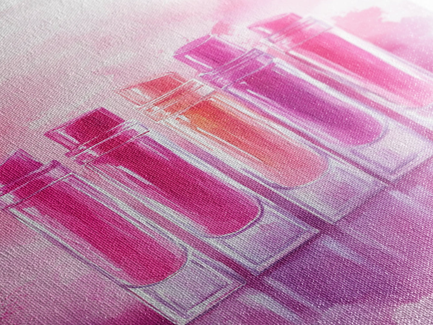 Vibrant lipstick art bold feminine wall decor framed canvas print perfect bedroom or guest room boho aesthetic rustic glam style gift