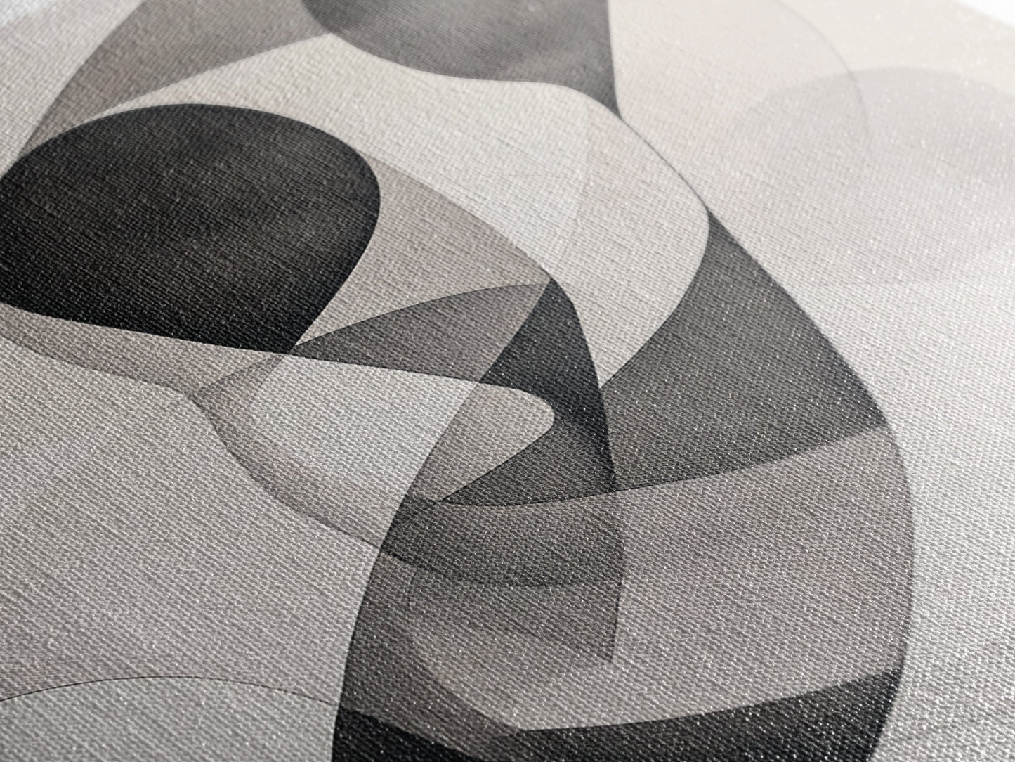 Dynamic Monochrome Abstract Canvas Print Minimalist Line Art Modern Wall Decor Gift Idea Living Room Stylish Contemporary Artwork