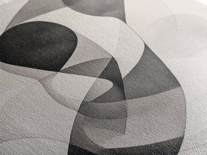 Dynamic Monochrome Abstract Canvas Print Minimalist Line Art Modern Wall Decor Gift Idea Living Room Stylish Contemporary Artwork