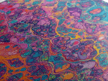 Psychedelic Swirls Abstract Framed Canvas Print Colorful Moody Art Sacred Geometry Wall Art Living Room Boho Decor