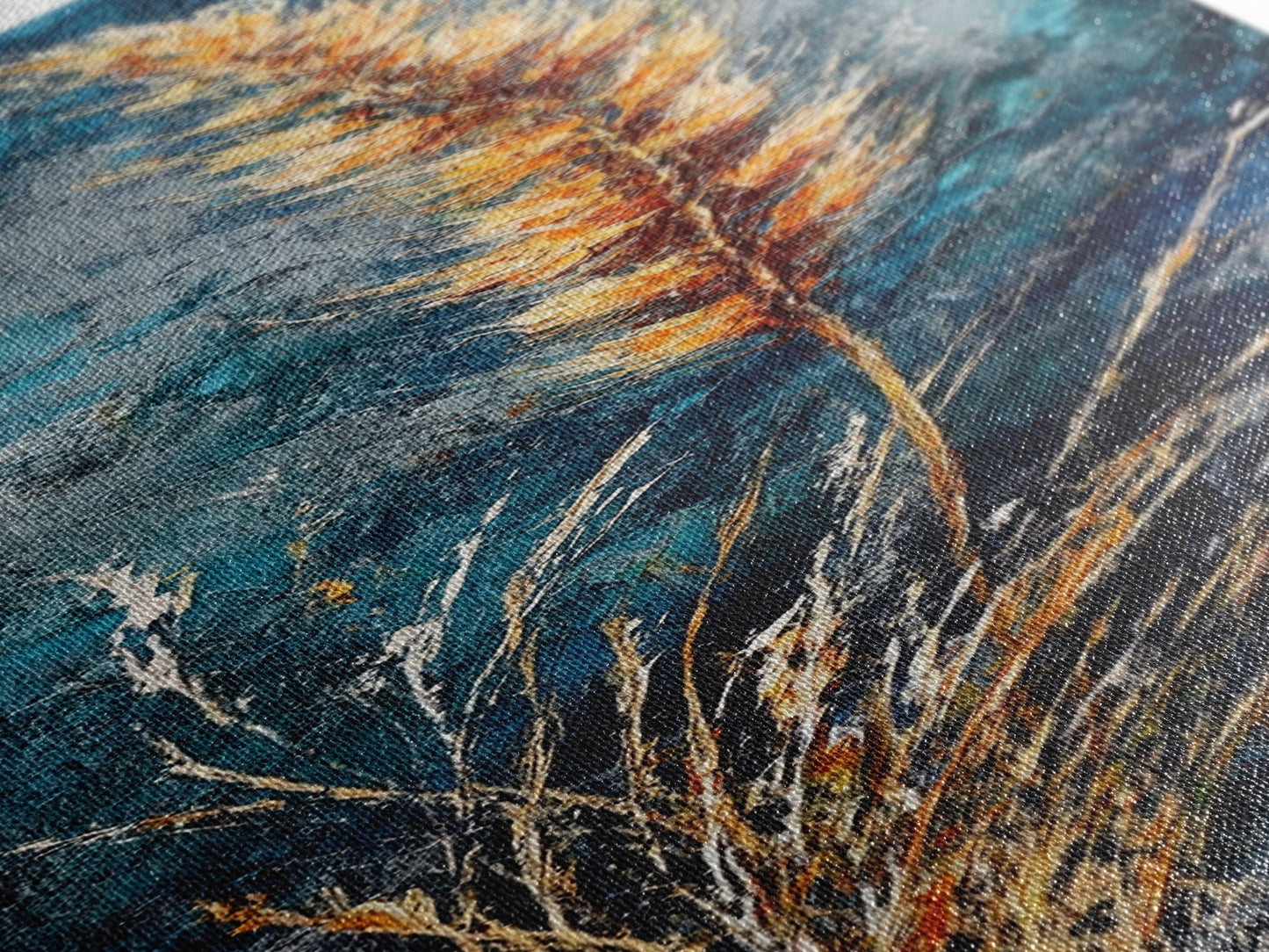 Wheat Field, rustic wall art, farmhouse art, botanical prints, framed canvas print, moody art, autumn painting, above couch art