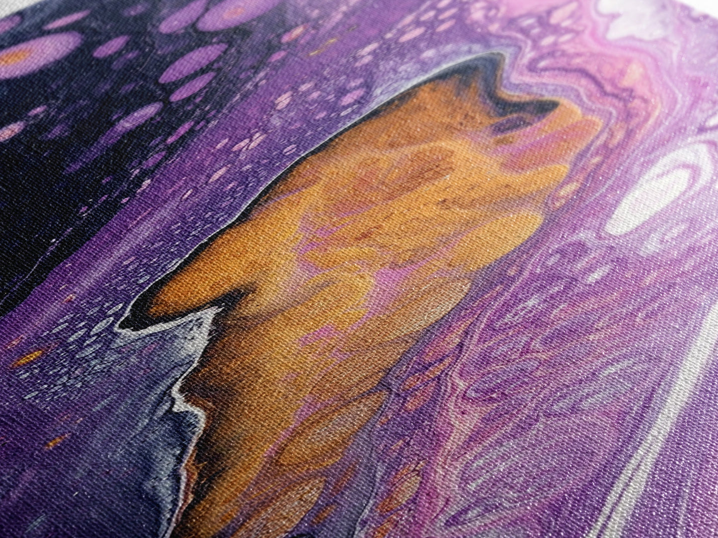 Abstract Purple Swirl, moody art, pink abstract art, sacred geometry wall art, therapy art, framed canvas print, living room art