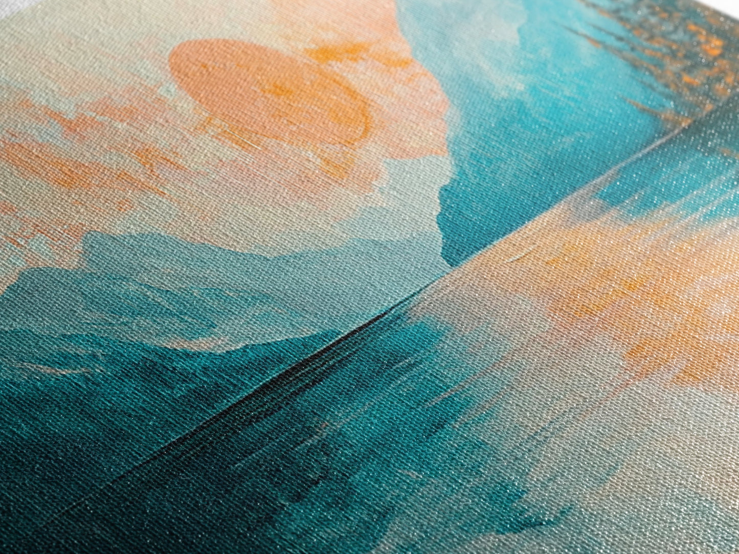 Sunset Lake, Kunst vom Lake Tahoe, gerahmter Leinwanddruck, rosa-orange Wandbild, horizontales Wandbild, Seestück, Küstendeko