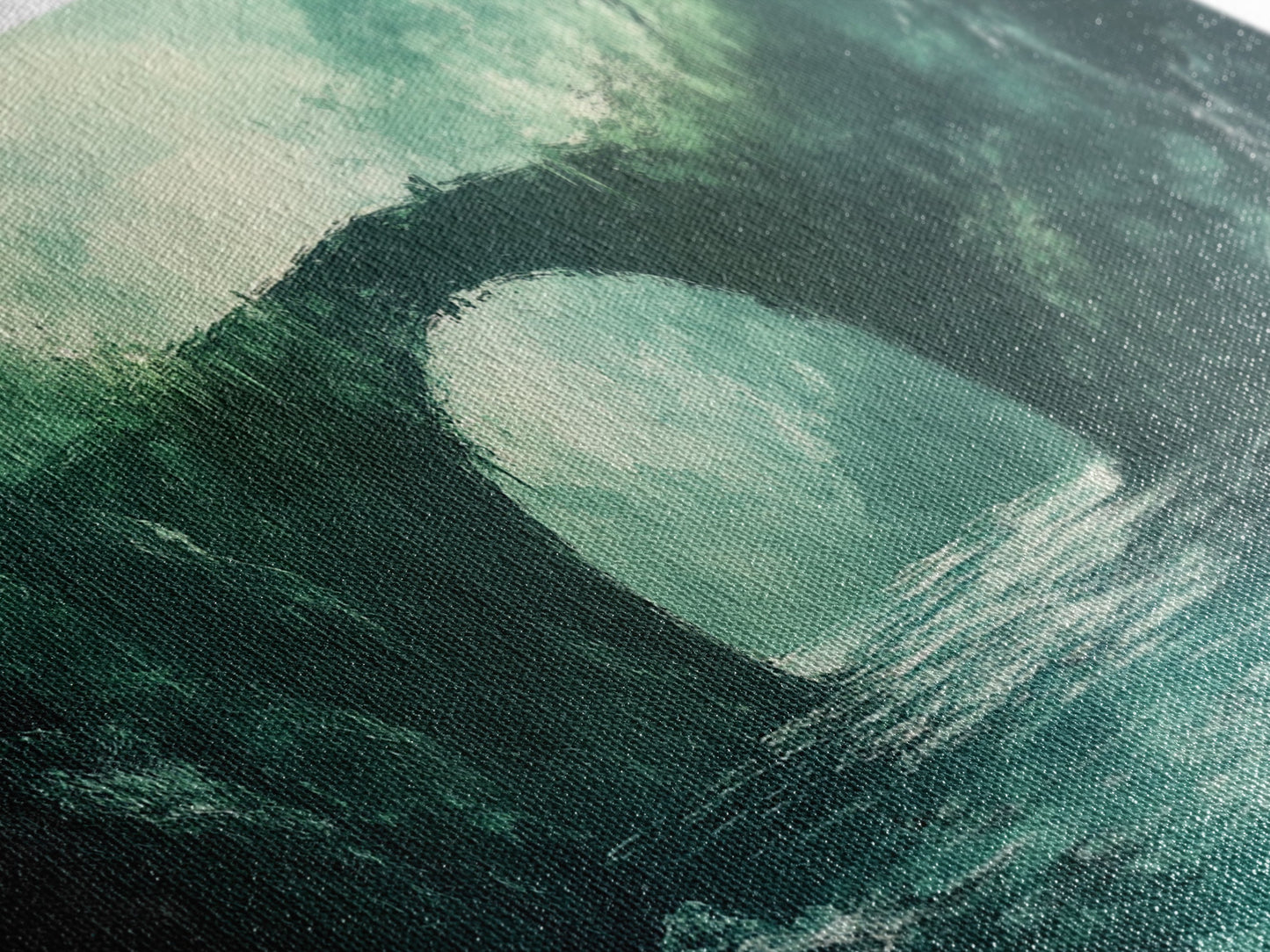 Dunkler Wald, Fantasy-Kunst, Stimmungsvolle Kunst, Wabi-Sabi-Kunst, Extra breite Kunst, Landschaftsmalerei, Gerahmter Leinwanddruck, Wandbild für über dem Bett