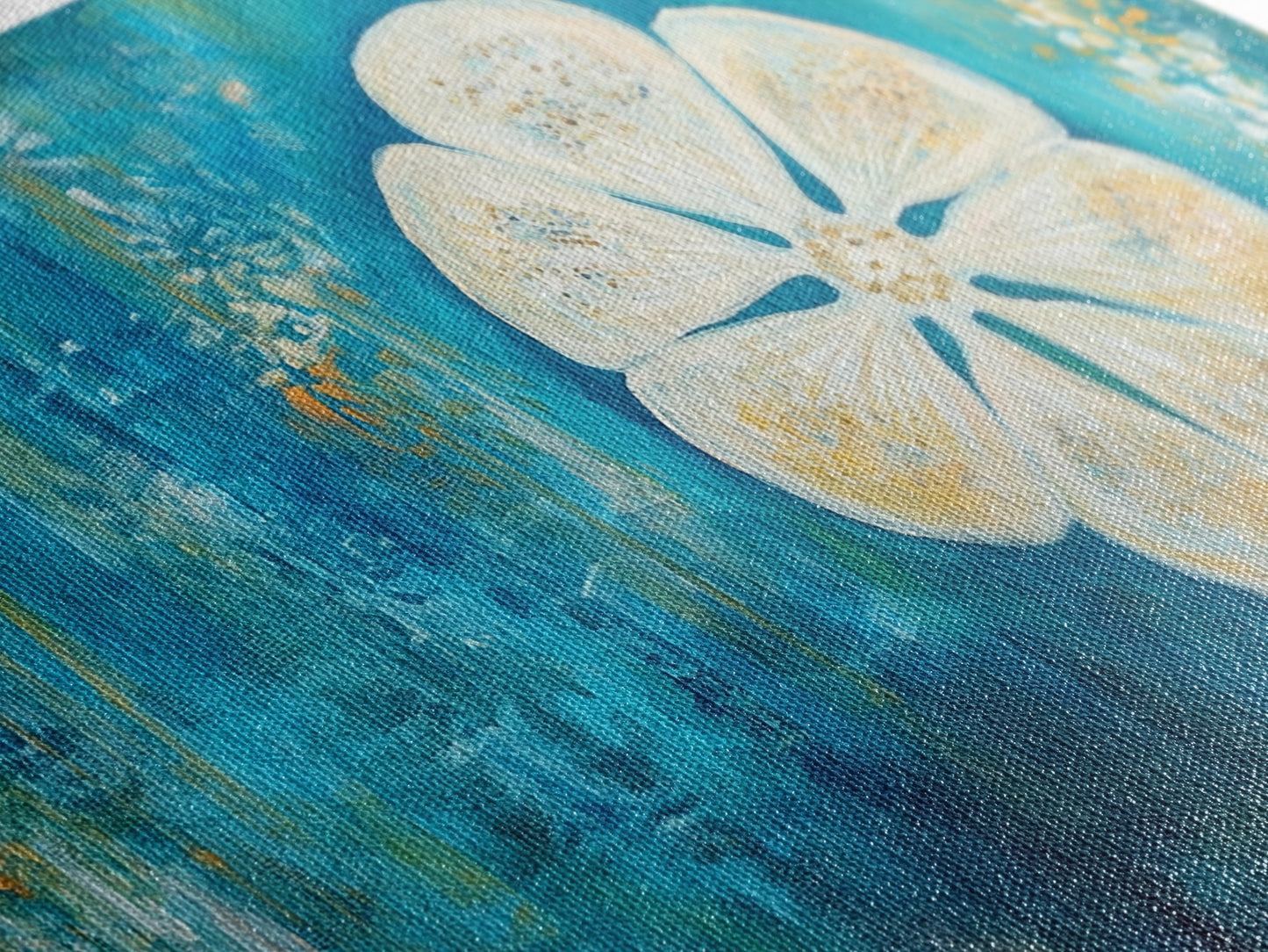 Abstrakte Blumenmotive, botanische Drucke, Küstenlandschaftskunst, Wabi-Sabi-Kunst, gerahmter Leinwanddruck, extrabreite Kunstdrucke, Wandbilder in Blau und Gold