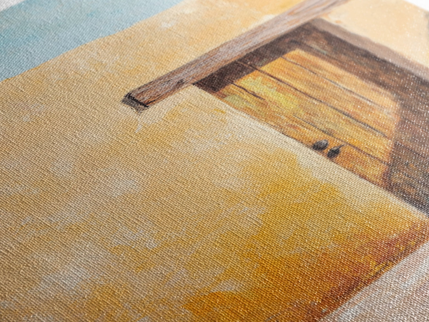 Rustic Adobe Door Framed Canvas Print Southwest Wall Art Desert Home Decor Bohemian Aesthetic Living Room Entryway Accent