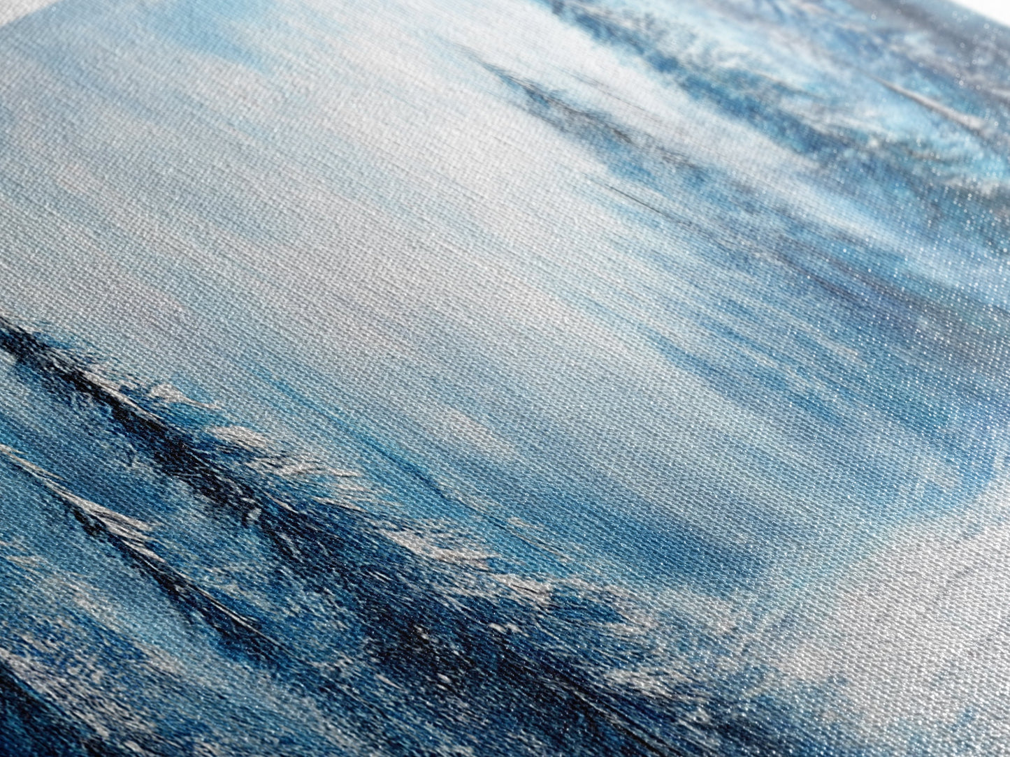 Winter Wonderland Framed Canvas Print, Snowy Forest Wall Art, Christmas Home Decor, Scandinavian Winter Art, Cozy Cabin Wall Art