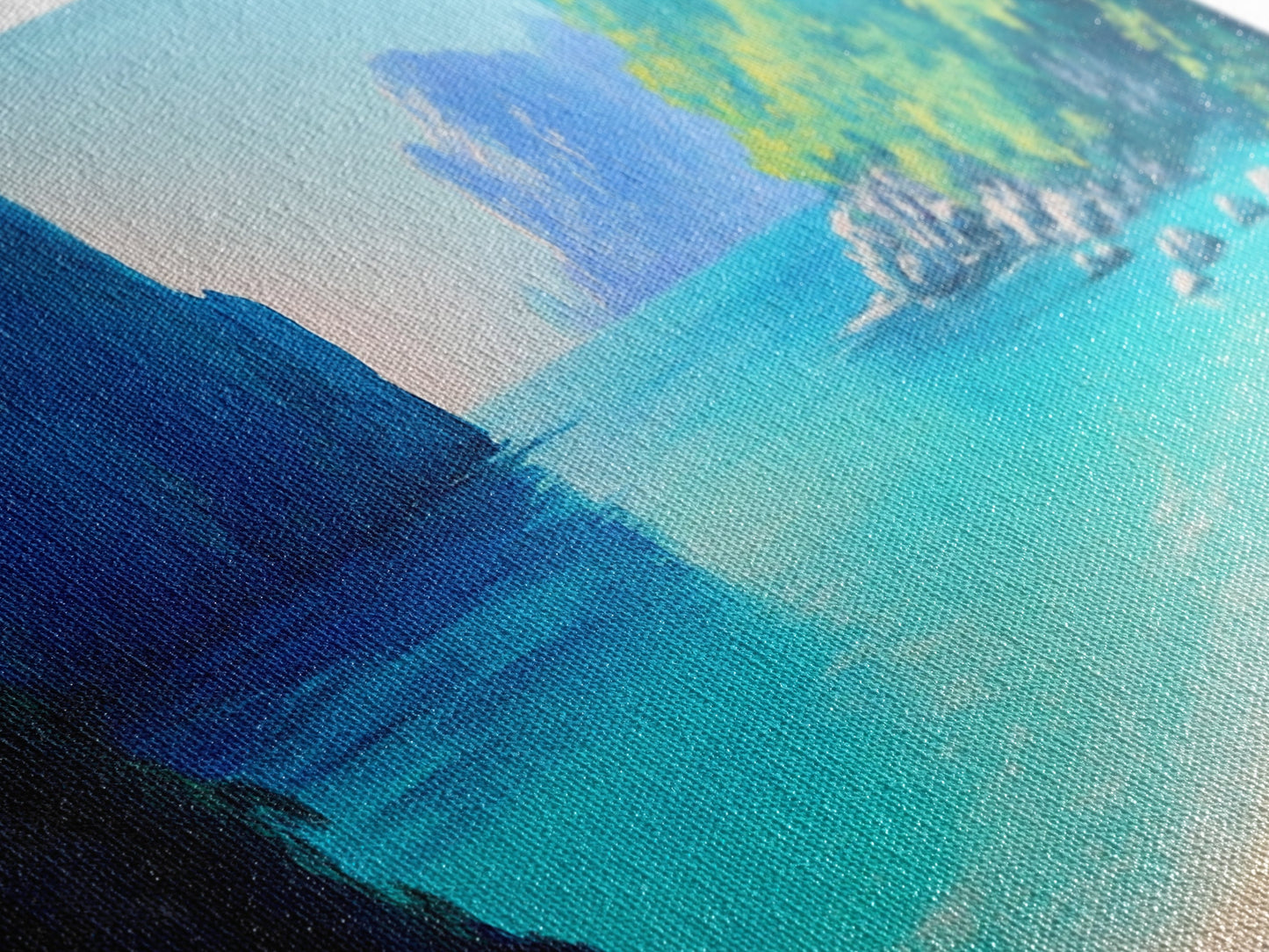 Hidden Beach Cove Canvas Print Tropical Landscape Wall Art Coastal Nature Decor Living Room Office Relaxing Ocean Gift