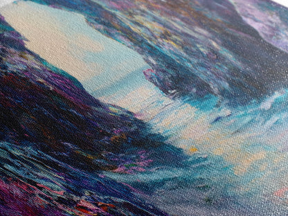 Enchanted Ocean Cave Canvas Print Mystical Coastal Wall Art Vibrant Seascape Home Decor Living Room Nature Lover Gift