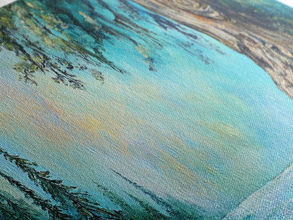 Ancient Tree Serenity Canvas Print Majestic Nature Painting Mystical Forest Art Peaceful Landscape Large Wall Art Living Room