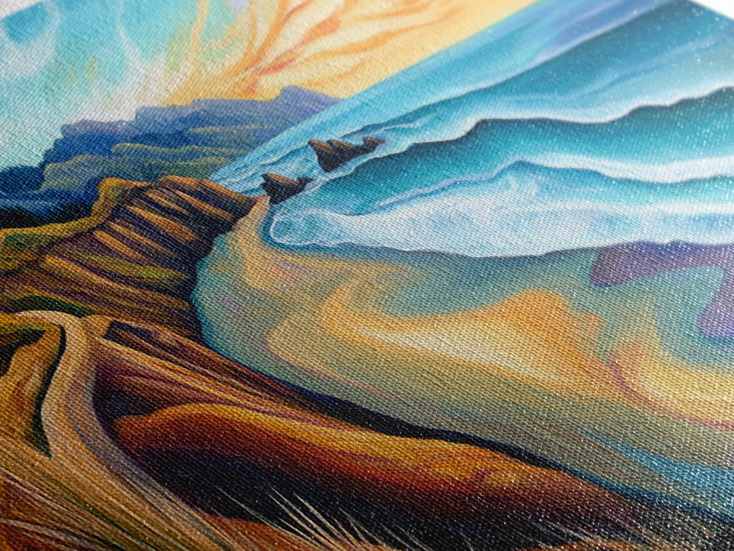 Coastal Sunset, Beach Wall Art, Ocean Landscape, Seascape Painting, Nature Art, Living Room Art, Canvas Print, Framed Canvas Print