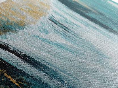 Majestic Waterfall Scene Framed Canvas Print Nature Landscape Painting, Living Room Wall Art, Tranquil River Artwork, Rustic Decor