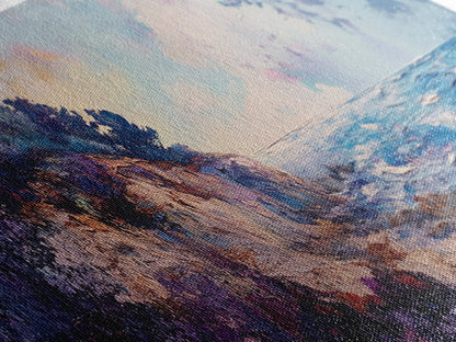 Rocky Shoreline Framed Canvas Print Vibrant Coastal Wall Art, Textured Ocean Scene, Sunset Beach Painting, Modern Boho Decor