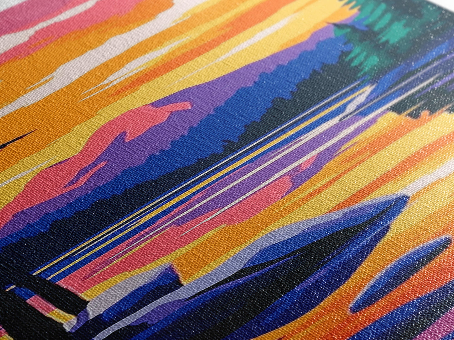 Vibrant Horizon, Fiery Sunset, Framed Canvas Print, Bold Sky Art, Modern Wall Decor, Living Room Accent, Nature Inspired Gift