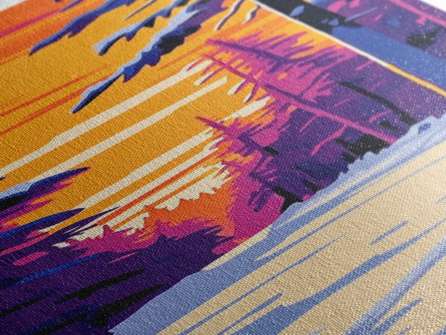 Snowy Pine Forest, Winter Wonderland, Christmas Sunset, Framed Canvas Print, Holiday Wall Art, Cozy Cabin Decor, Rustic Lodge Vibes