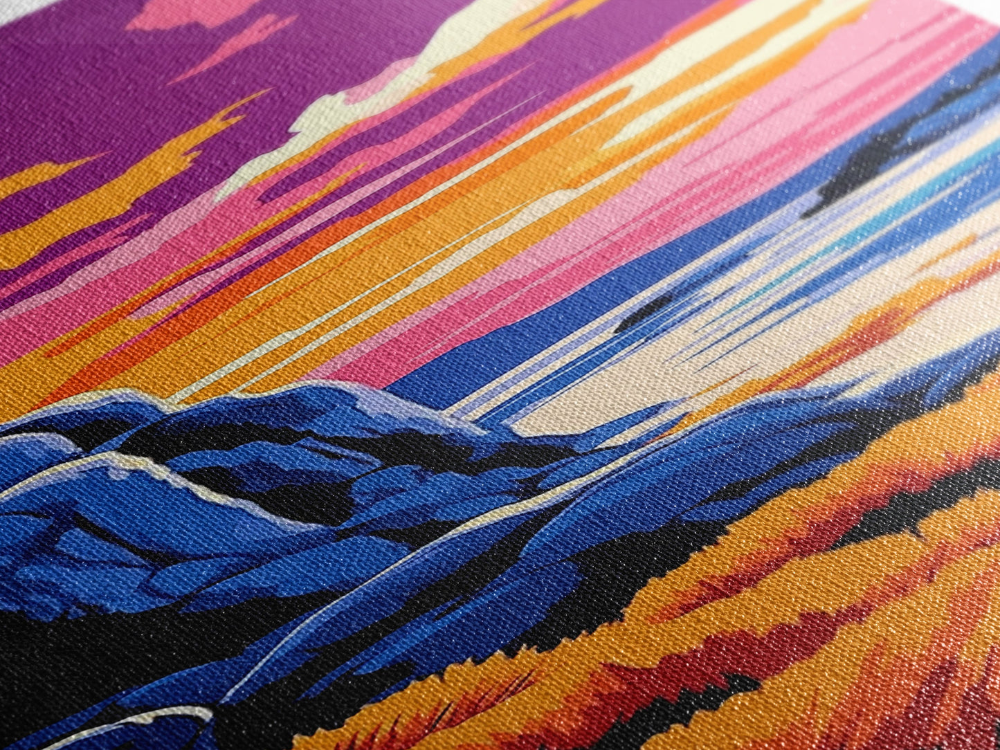 Ocean View, Sunset Sky, Coastal Art, Canvas Print, Living Room Wall Art, Nautical Art, Fall Colors, Bold Home Decor, Gift Idea